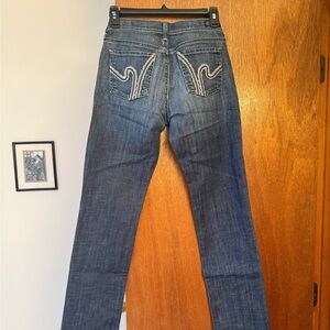 Citizens Of Humanity Dark Blue Straight Leg Jeans